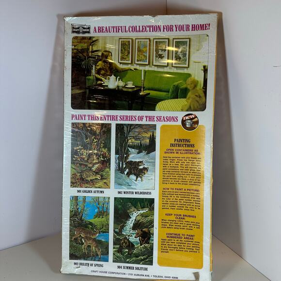 NEW Craft House Oil Pant By Number Kit Wild Life 10x18 Winter Wildnerness - Picture 2 of 8